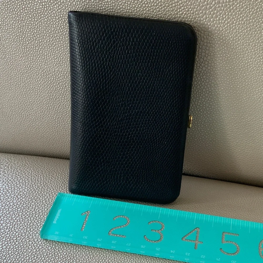 AMI Alexandre Mattiussi leather black card case
